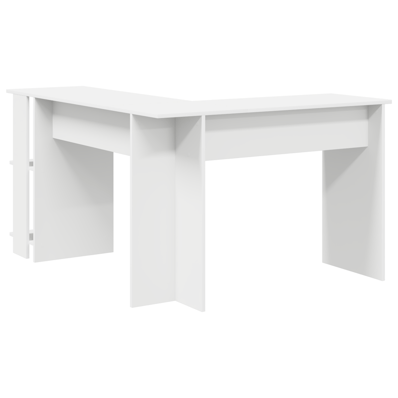 Hoekbureau – Bureau – Computerbureau – Werktafel – Wit – Ruim Werkblad – Duurzaam Gefineerd Hout