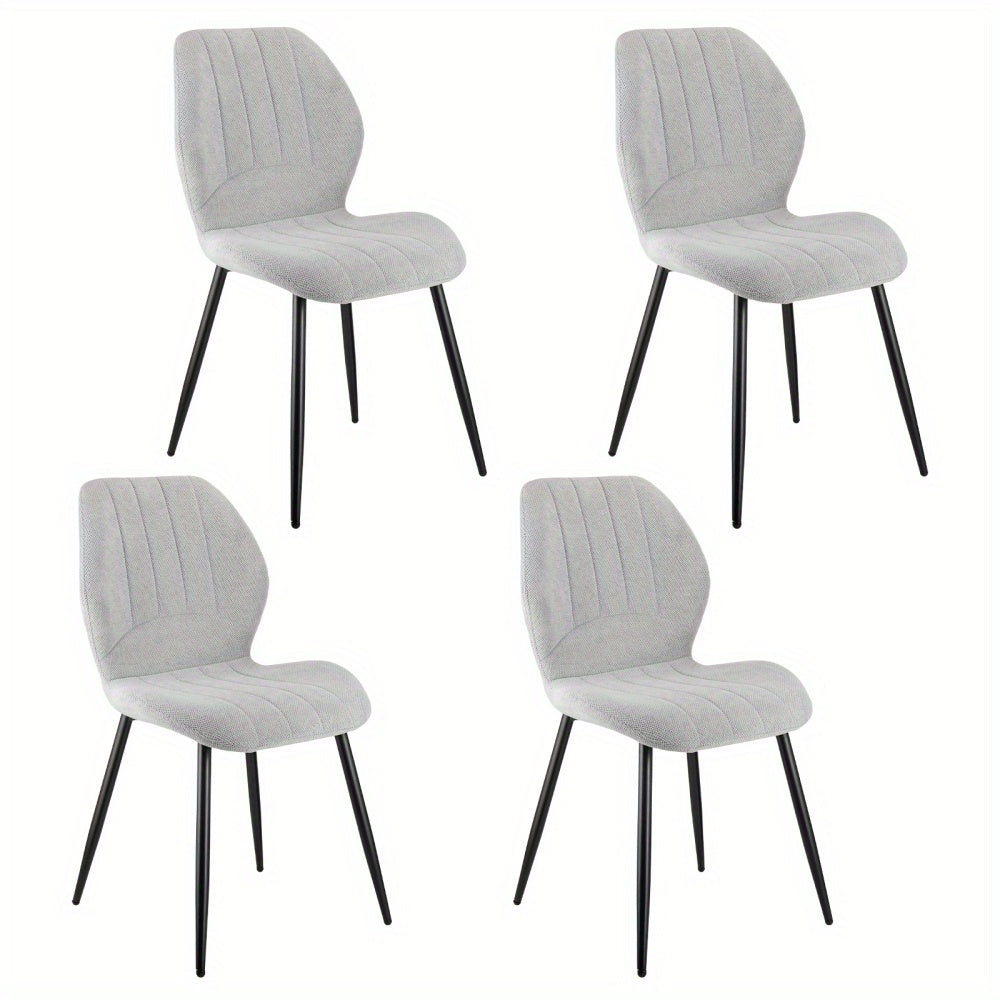 Eetkamerstoel – Stoel – Keukenstoel – Zithoekstoel – Designstoel – Set Van 4 – Ergonomisch Comfort – Duurzaam Linnen En Hout
