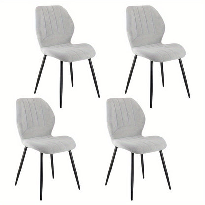 Eetkamerstoel – Stoel – Keukenstoel – Zithoekstoel – Designstoel – Set Van 4 – Ergonomisch Comfort – Duurzaam Linnen En Hout