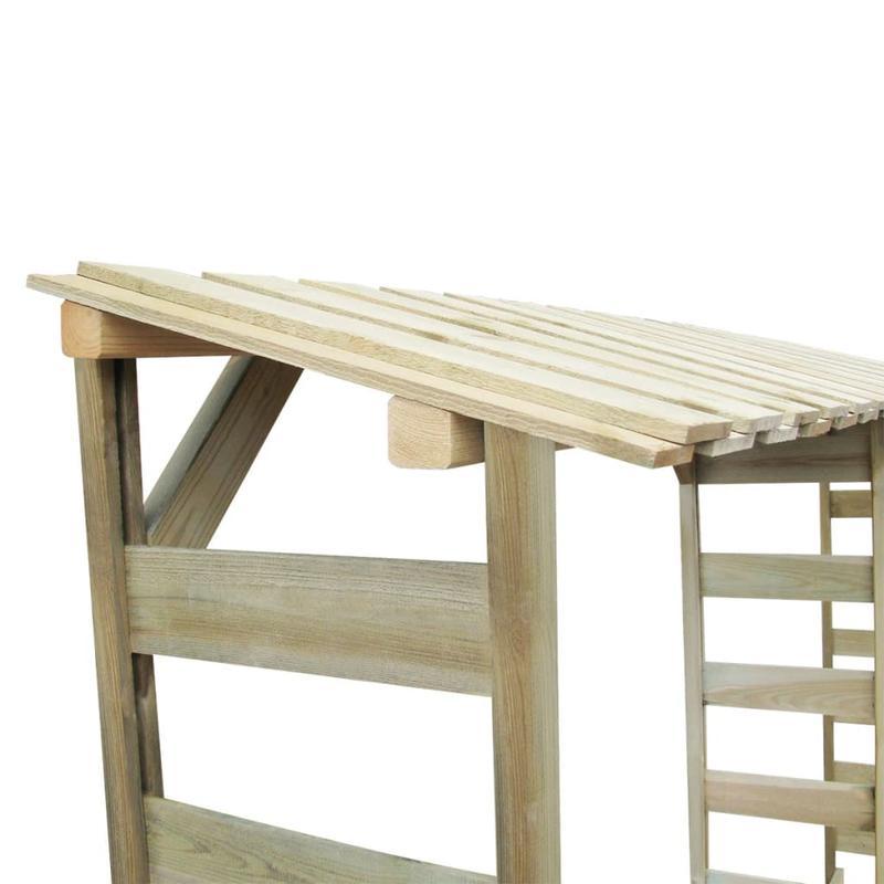 Houtopslagplaats – Houtberging – Houtschuur – Brandhoutopslag – Tuinschuur – Extra Groot 300x44x176 cm – Weerbestendige Metalen Constructie