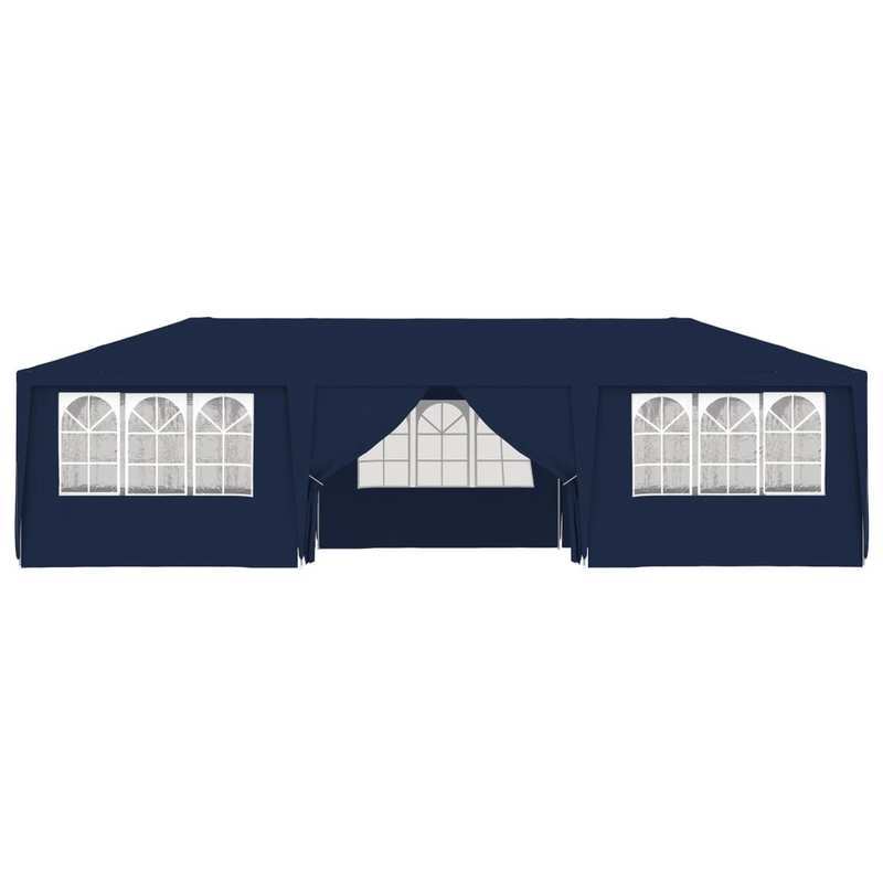 Partytent – Feesttent – Paviljoen – Tuintent – Vouwtent – Blauw – 4x9 Meter – Waterbestendig Polyester 90 g/m²