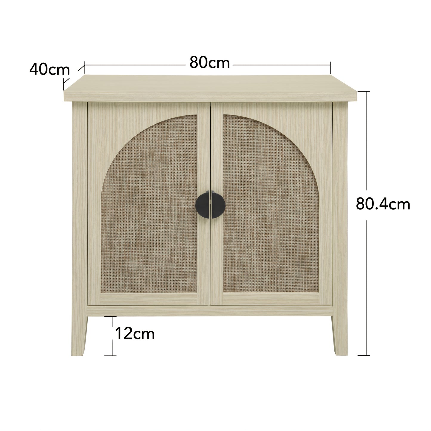 Kast – Opbergkast – Dressoir – Bijzetkast – Kastenmeubel – Natuurlijke Rotan – Licht Beige – Compact & Duurzaam