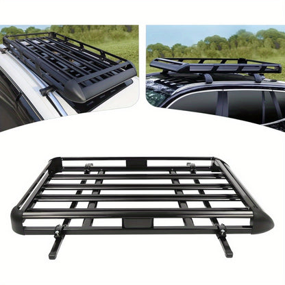 Dakkofferrek – Dakkofferdrager – Dakdrager – Bagagerek – Autodrager – Verstelbaar 140 cm – Draagvermogen 150 kg – Aluminium Zwart