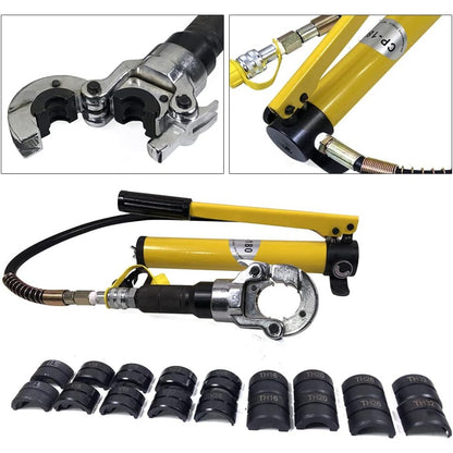 Hydraulische Krimptang – Pers Tang – Buizen Krimptang – Kabels Knijptang – Pijpen Persgereedschap – 6 Ton Perskracht – 360° Draaibare Kop
