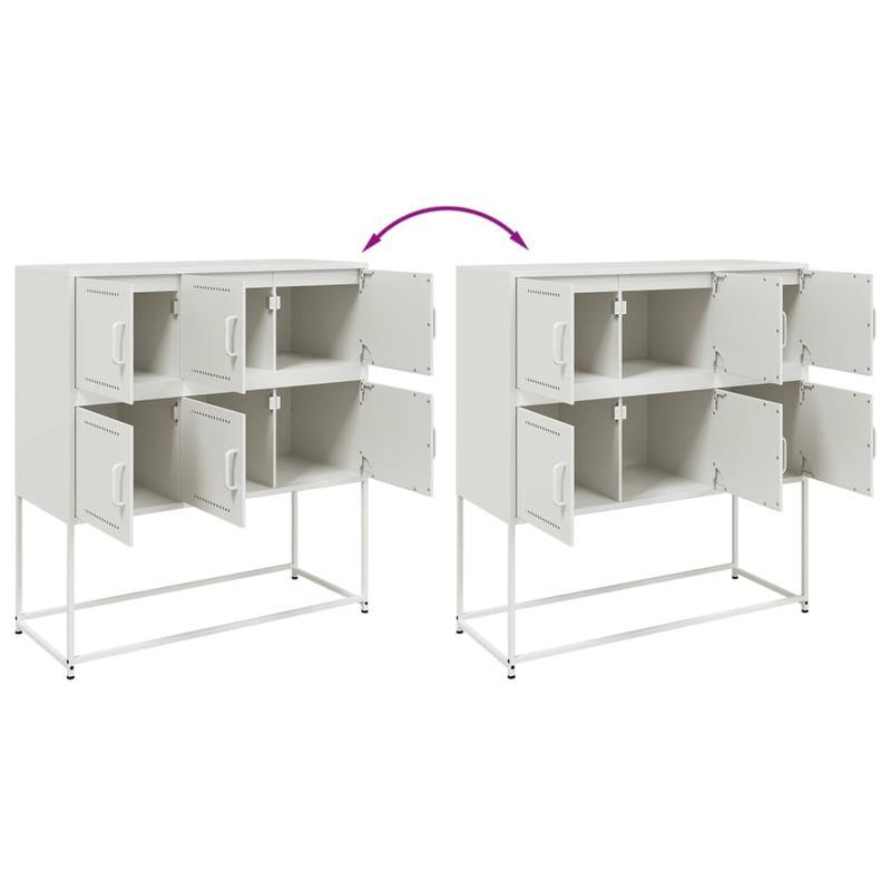 Sideboard 100.5x39x107cm steel wit Practical and removable