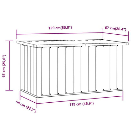 Grote Tuinopslagbox – Tuinkist – Opbergbox – Buitenkist – Tuinbak – Antraciet – Stevig Gegalvaniseerd Staal – Weerbestendig & Ruim 129x67x65 cm