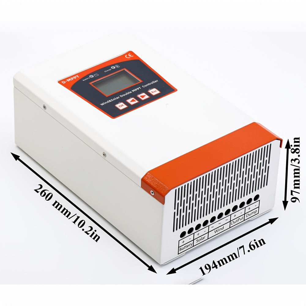 Hybride Wind- En Zonne-energie Systeem – Wind- En Solar Generator – Off-grid Stroomvoorziening – MPPT Laadregelaar – 3000W Wind + 1000W Zon – LCD Display – Stof- En Waterbestendig