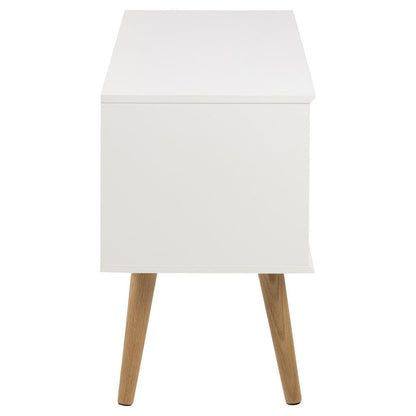 Mitra White Dresser with Sliding Doors, Scandinavian Style - QUORE