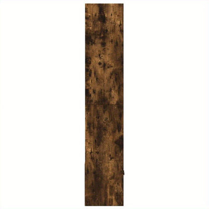Bookshelf 70X36X189 Cm Made of Treated Wood in Smoked Oak Color. Vertical Shelves, Sturdy And Durable, Attractive, Ample Storage Space, Smooth Surface, Moisture-Resistant, Warp-Resistant, And Split-Resistant, Suitable for Off