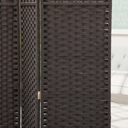 Kamerverdelersysteem – Kamerscherm – Roomdivider – Scheidingswand – Privacywand – 6-panelen – Opvouwbaar en Lichtgewicht – Bruin