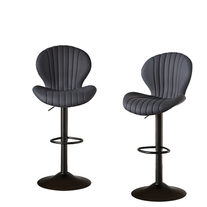 Barstoel – Barkruk – Barstoel Kruk – Barkrukken Set – Barstoel Met Rugleuning – Verstelbaar – Draaibaar – Kunstleren Zitting – Stijlvol Metalen Frame