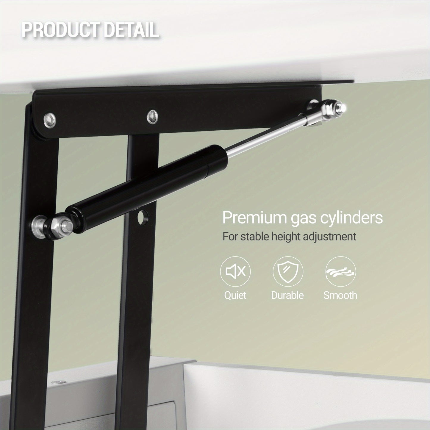 Salontafel – Verstelbare Tafel – Koffietafel – Woonkamertafel – Eettafel – Wit – Pneumatisch Hoogte Verstelbaar – Uitschuifbaar tot 100 × 100 cm