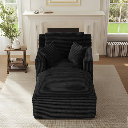 Bankbed – Slaapbank – Chaise Longue – Sofa Bed – Logeerbed – Corduroy Bekleding – Verstelbare Rugleuning – Direct Gebruiksklaar