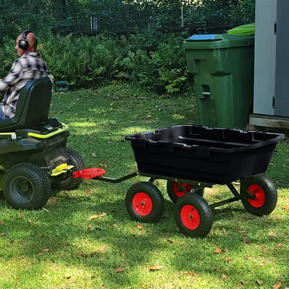 Tuinkar – Kruiwagen – Transportkar – Tuinwagen – Landbouwkar – Draagvermogen 362,87 kg – 180° Draaibare Handgreep – 10-Inch All-Terrain Banden – Stalen Frame – Kunststof Laadbak – Handmatig Gebruik
