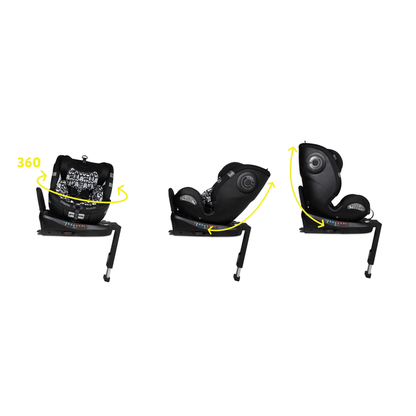 Autostoel – Kinderzitje – Babyautostoel – Meegroei Stoel – Veiligheidsstoel – 0-36 kg – 360° Draaibaar – i-Size Norm