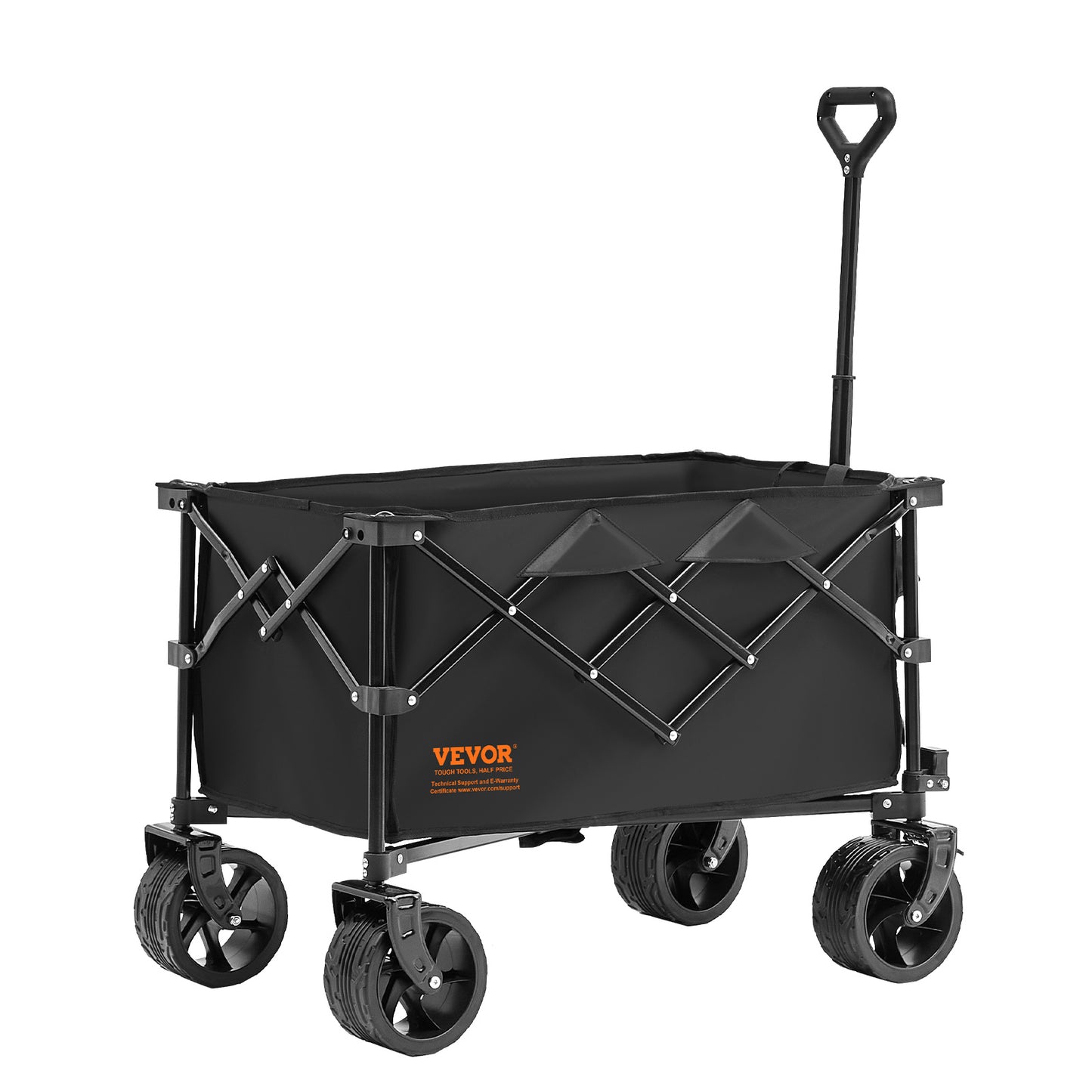 Opvouwbare Wagon – Vervoerswagen – Bolderkar – Strandwagen – Campingkar – Max 120 kg Draagvermogen – Stevige All-Terrain Wielen