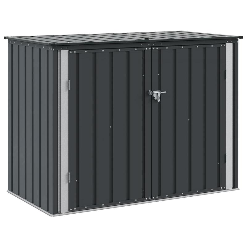 Tuinopbergbox – Tuinkist – Opbergkist – Buitenkast – Opbergbox – Zwart Staal – 151,5 x 82 x 110,5 cm – Stevig & Ruim