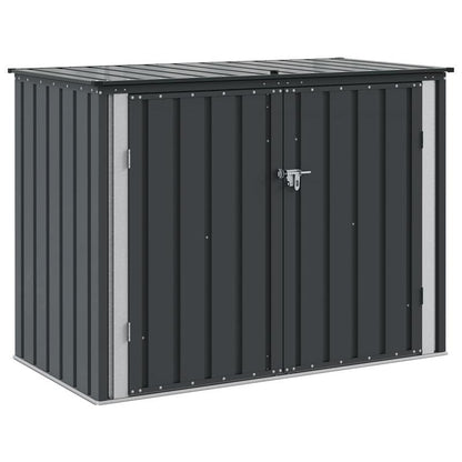 Tuinopbergbox – Tuinkist – Opbergkist – Buitenkast – Opbergbox – Zwart Staal – 151,5 x 82 x 110,5 cm – Stevig & Ruim