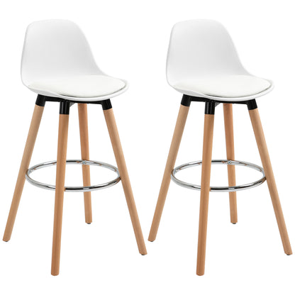 Barstoel – Barkruk – Barstoel Set – Keukenstoel – Bistrostoel – Scandinavisch Design – Massief Beukenhout – Zithoogte 69 cm