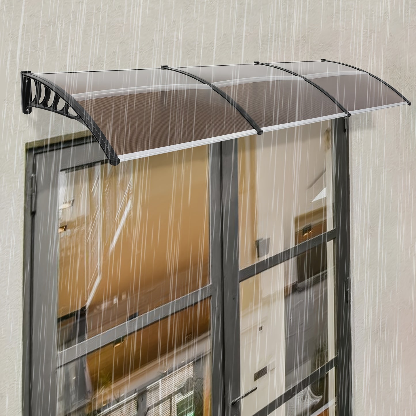 Sturdy And Durable High Stability Pre-drilled Holes Temporary Not for Permanent Purposes Removable Canopy for Front And Rear Entrances, Bike Shelters, Gazebos, Grape Arbors, Guardrails, Balconies, Windows, Patios, Garages, St