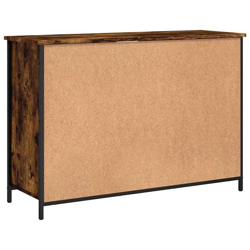 Dressoir – Sideboard – Kast – Opbergkast – Buffetkast – Gerookt Eikenhout – Compact Formaat 100x35x70 cm – Duurzaam En Functioneel Design