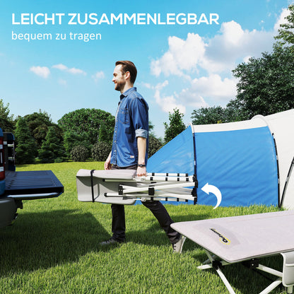 Campingbed – Opvouwbaar Bedje – Reisbeddeltje – Logeerbed – Kampeerbed – Stevig Metaal Frame – Draagkracht 200 kg – Grijs – 200x65x42 cm
