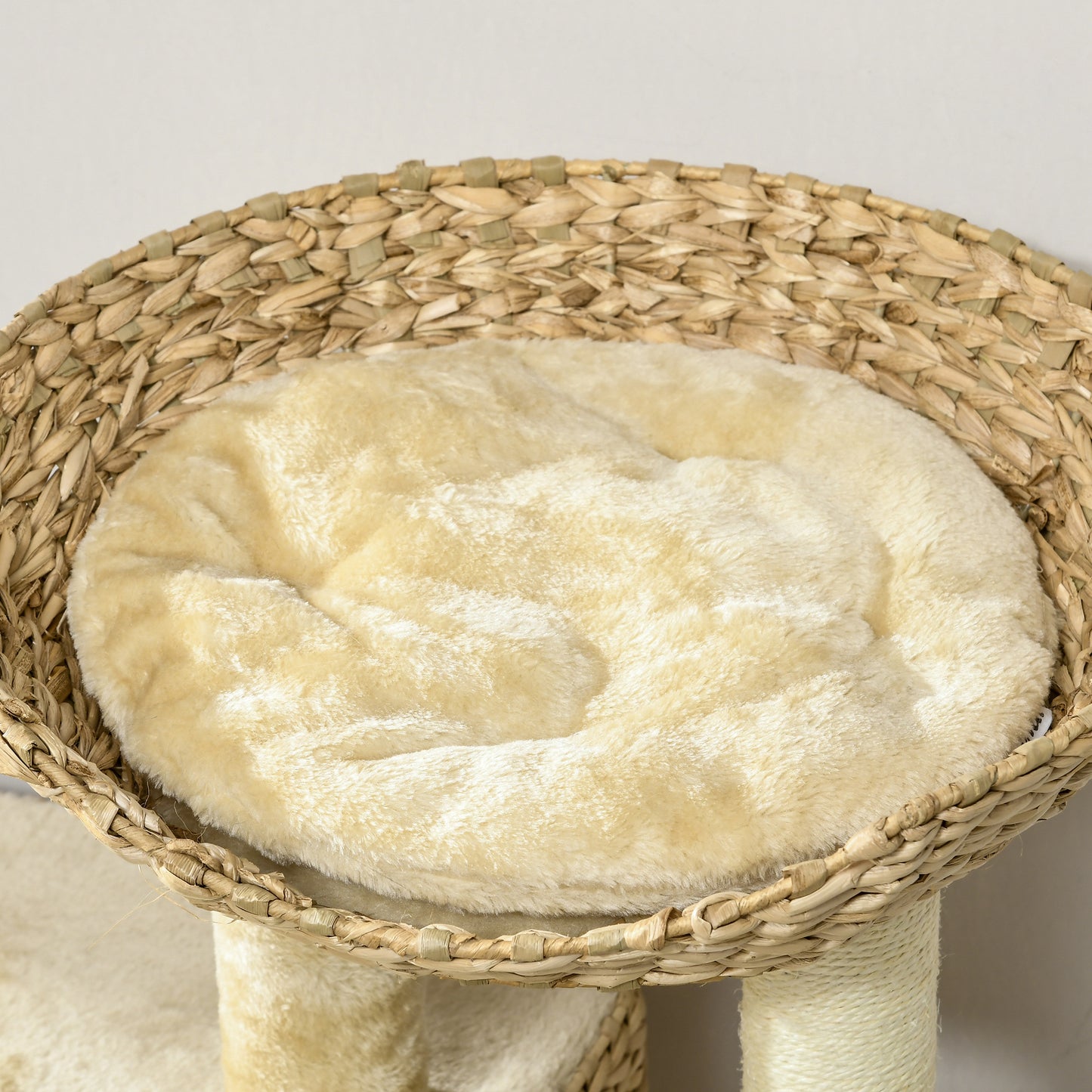 Krabpaal – Kattenkrabpaal – Kattenboom – Krabmeubel – Kattenhuis – Sisal Touw – Compact 60x40x98 cm – Inclusief Kattenhol en Ligbed
