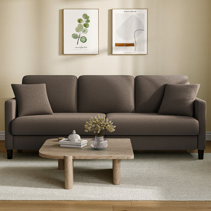 3-Zits Bank – Driezitsbank – Sofa – Zitbank – Bankstel – Koffie Kleur – Extra Lange Zitplaats – Hoogwaardig Schuimrubber Kussens – Stevig Hardhouten Frame – Eenvoudige Montage – Mid-Century Modern Design