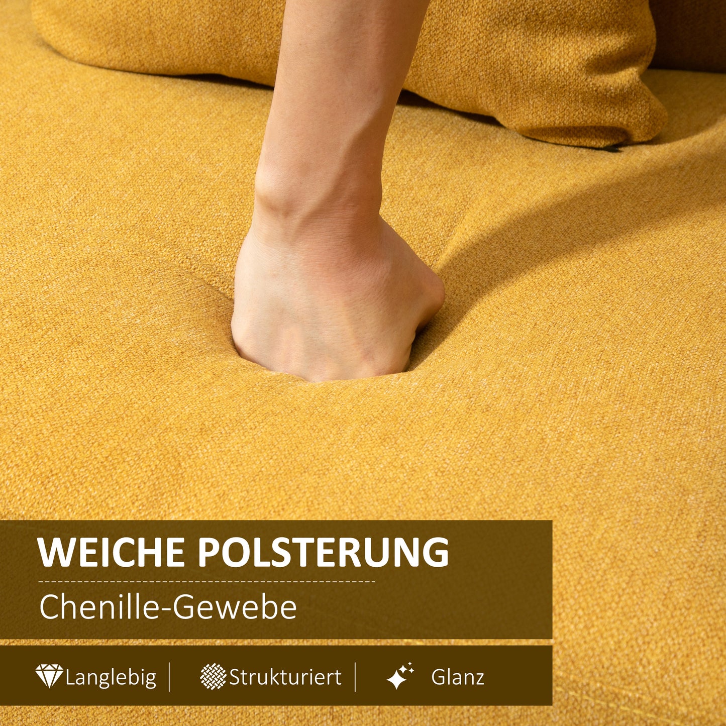 2-zitsbank – tweezitsbank – loveseat – zitbank – bankstel – fluwelen bekleding – verstelbare houten poten – 130x70x80 cm – inclusief 2 sierkussens