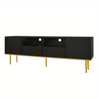 TV Meubel – Media Console – Entertainmentkast – TV Kast – Meubel Voor Flat Screen – Met Gouden Metalen Poten – Stevige Constructie – Modern Design