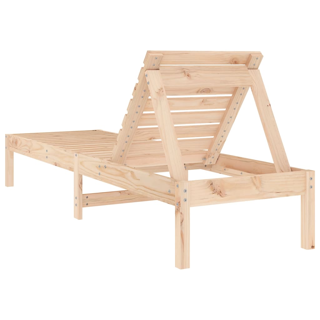 Houten Ligstoel – Houten Loungestoel – Buitenstoel – Tuinstoel – Verstelbare Rugleuning – Massief Vurenhout