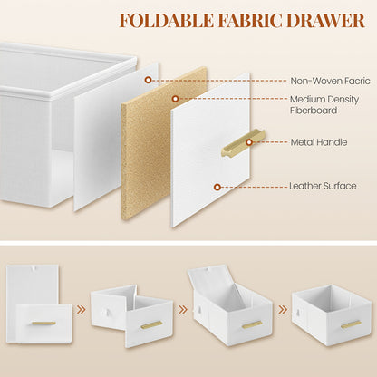 Kaptafel – Make-up Tafel – Dressing Table – Vanity Table – Toilet Tafel – Wit – Grote Spiegel – 5 Lades & 5 Open Vakken – Compact & Functioneel – 40x110x141 cm