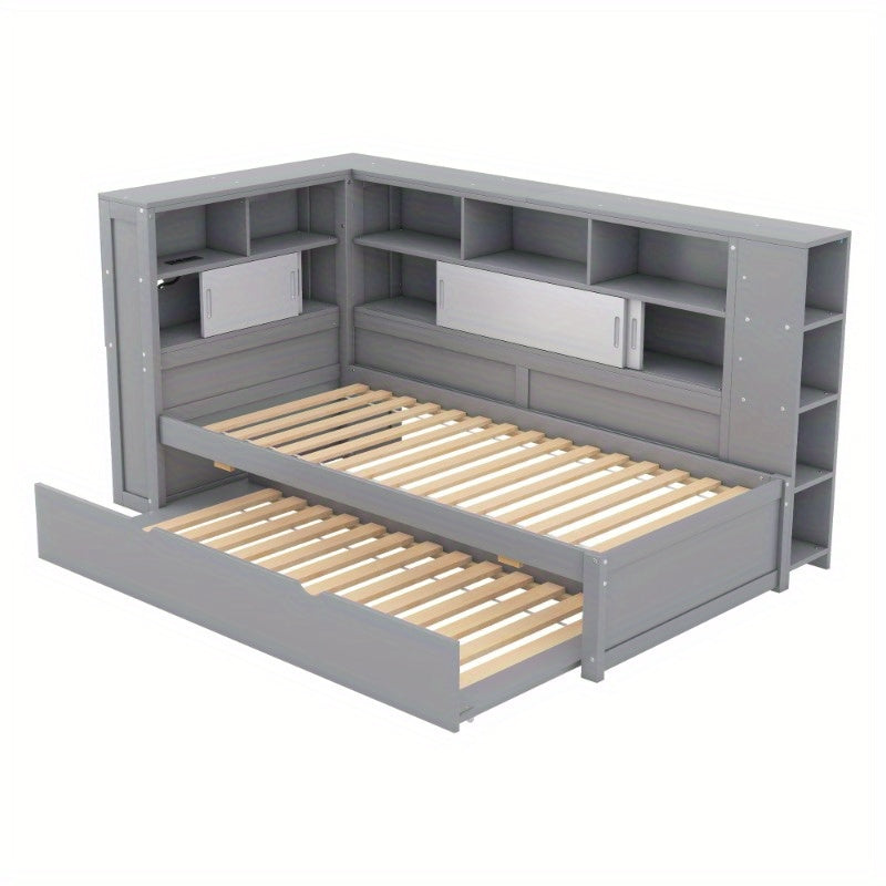 Omvormbare Slaapbank – Uittrekbaar Bed – Logeerbed – Zitbank Met Opbergruimte – Studentensofa – Ruimtebesparend Meubel – Modern Minimalistisch – Zonder Matras Nodig