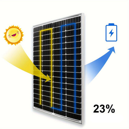 Zonnepaneel – Solar Module – Solar Panel – Photovoltaïsch Paneel – Zonne-energie – 120W Vermogen – Monokristallijn Silicium – 12V Uitgang