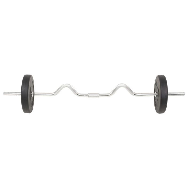 Langhantel- und Kurzhantel-Set 30kg – Halterstange – Gewichtsscheiben – Hantelscheiben – Kurz-Hantelstange – Robuste Verarbeitung – Vielseitiges Fitnesszubehör