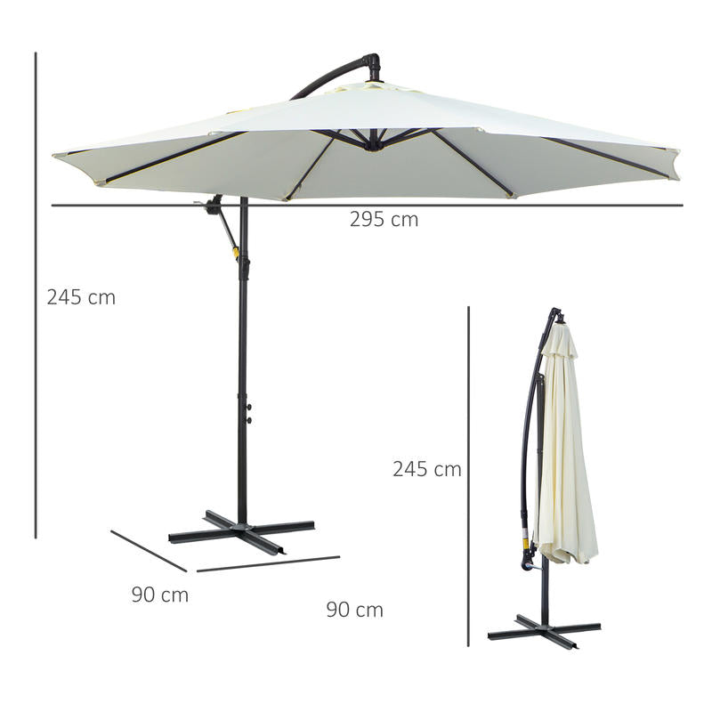 Buitenparasol – Tuinparasol – Stokparasol – Patioparasol – Zonnescherm – Stalen Frame – Duurzaam & Draagbaar
