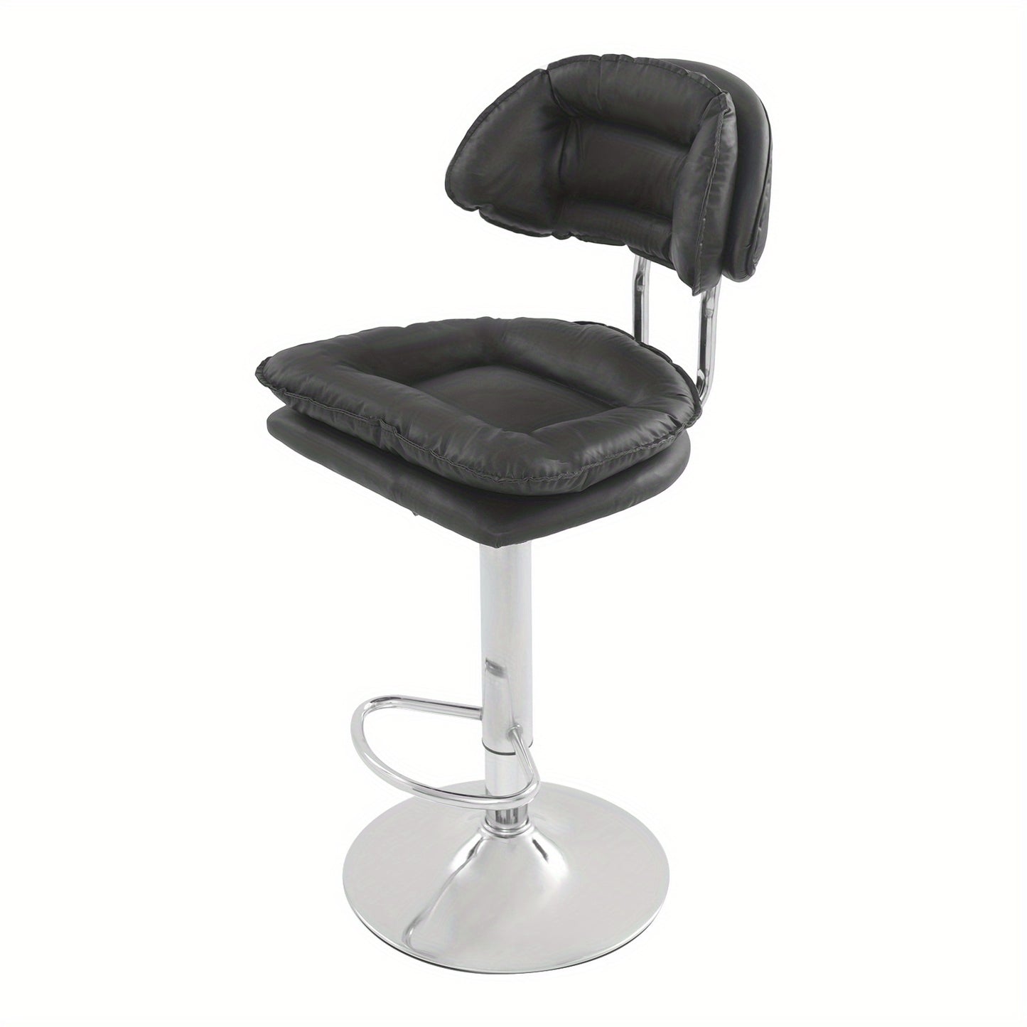 Verstelbare Kruk – Barkruk – Salonstoel – Werkkruk – Barstoel – Set Van 2 Zwart – Met Voetsteun – Ergonomisch Design – Verstelbare Hoogte 62-82 cm