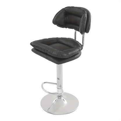 Verstelbare Kruk – Barkruk – Salonstoel – Werkkruk – Barstoel – Set Van 2 Zwart – Met Voetsteun – Ergonomisch Design – Verstelbare Hoogte 62-82 cm