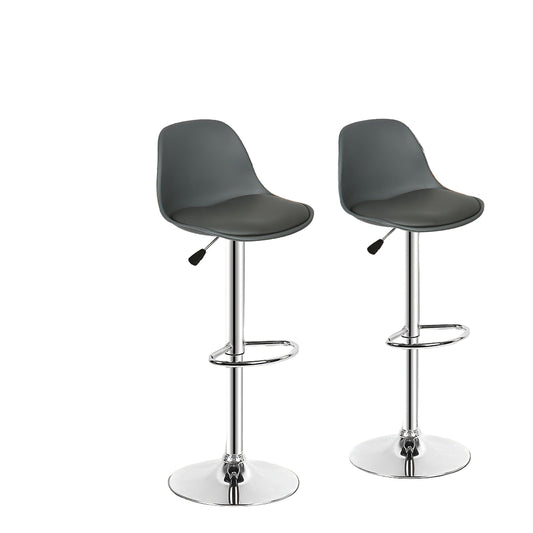 Barkrukken – Barkstoelen – Barstoelen – Keukenstoelen – Barkrukken – Verstelbaar In Hoogte – 360° Draaibaar – Kunstleren Ovalen Zitting – Ergonomische Wing Back Rugleuning