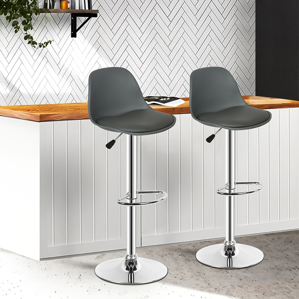 Barstoel – Barkruk – Barstoel Set – Barkrukken Set – Barstoel Draaibaar – Set Van 6 – Kunstleren Bekleding – Hoogte 65 cm – Makkelijk Schoon Te Maken – Ruimtebesparend Ontwerp