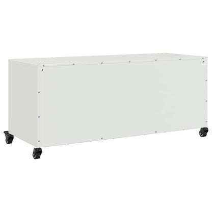 Tv Meubel – Tv Kast – Tv Meubels – Media Kast – Dressoir – Wit – Koudgewalst Staal – 100,5x39x43,5 cm