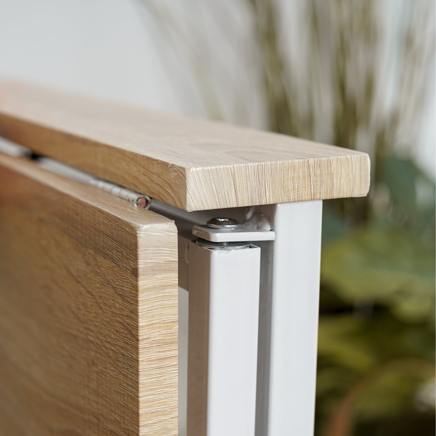 Opvouwbaar Bureau – Werkplek – Studieplek – Tafel – Schrijfplek – Scandinavisch Design – Eikenhout – Metalen Frame – Compact 41,5x80x74 cm