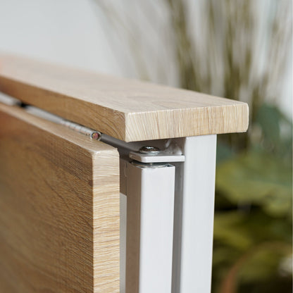 Opvouwbaar Bureau – Werkplek – Studieplek – Tafel – Schrijfplek – Scandinavisch Design – Eikenhout – Metalen Frame – Compact 41,5x80x74 cm