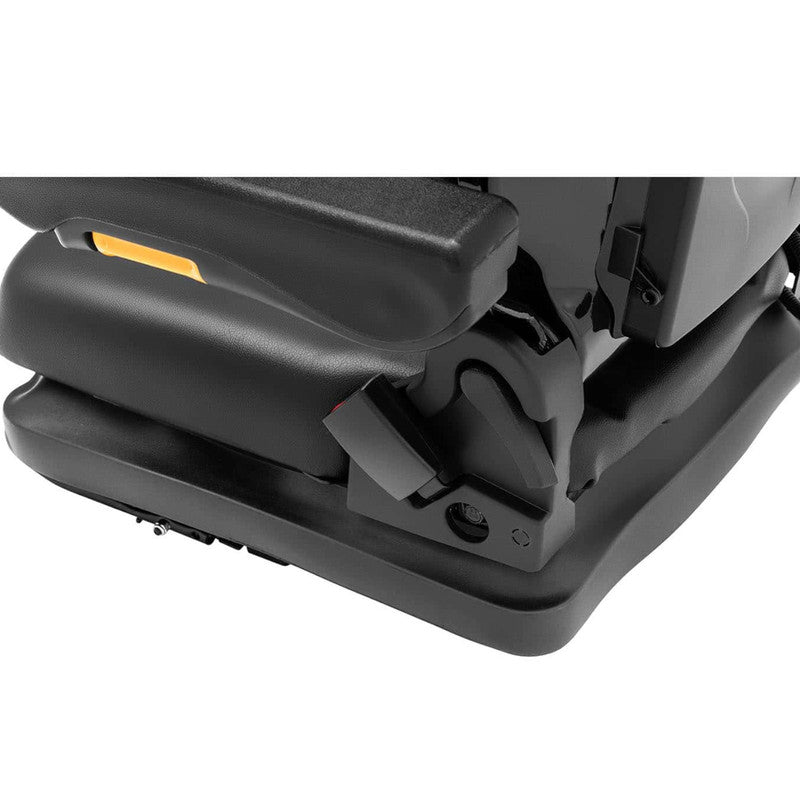 Verstelbare Tractorstoel – Tractorstoel Met Armleuningen – Grasmaaierstoel – Heftruckstoel – Werkstoel – Waterafstotende PVC Bekleding – 50 mm Vering – Veiligheidsgordel – 42x47 cm Zitting