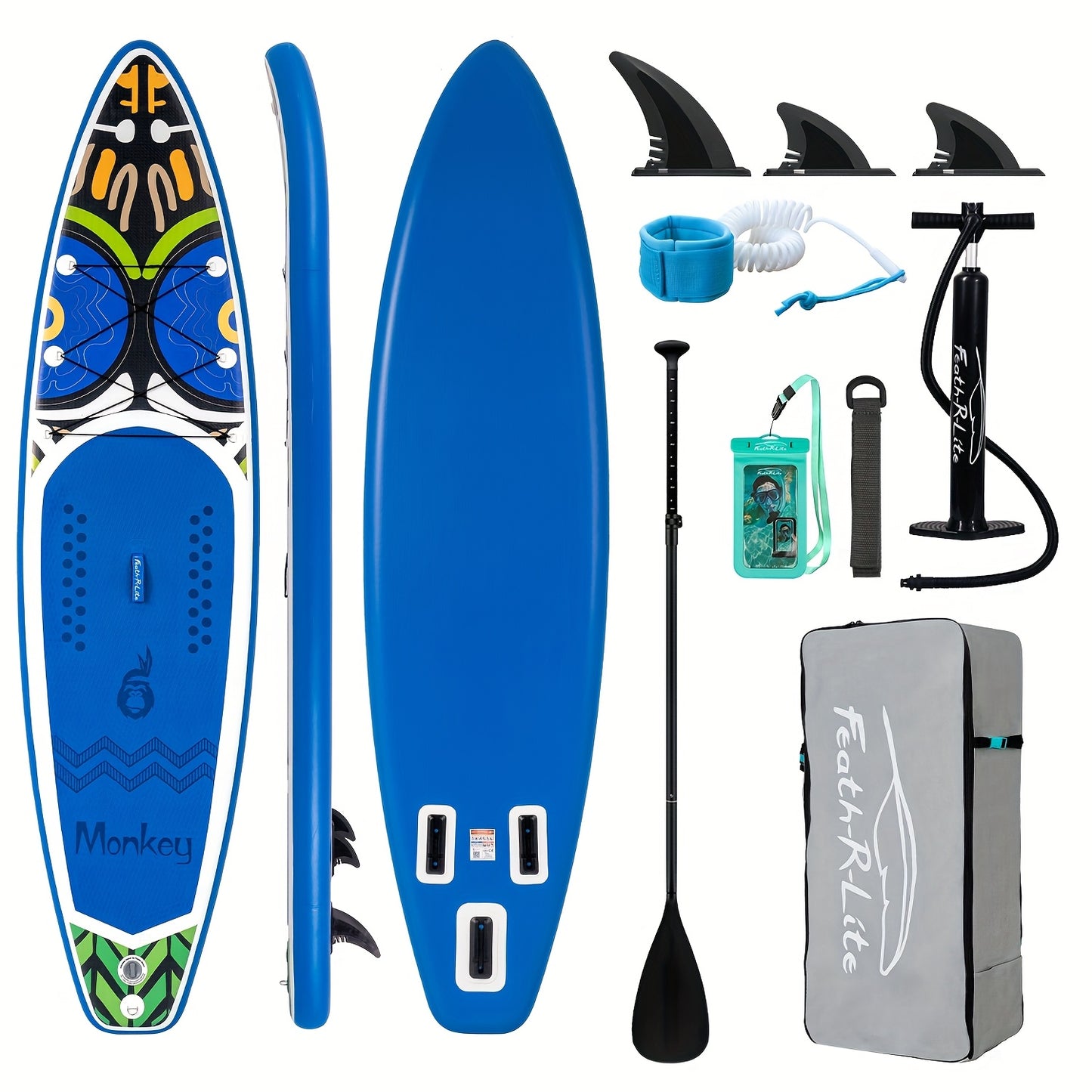 Paddleboard – SUP Board – Stand Up Paddle – SUP Board Opblaasbaar – SUP Board Compleet – Lichtgewicht PVC – 320x81 cm Indigo Sea Glider