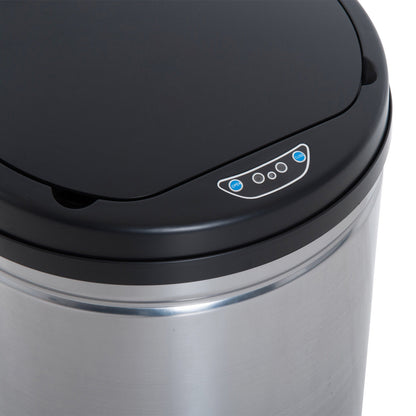 Automatische Prullenbak – Sensorafvalbak – Bewegingssensor Prullenbak – Afvalcontainer – Sensor Afvalbak Zwart Zilver – 30 Liter – Zacht Sluitend Deksel – Waterdicht Ontwerp
