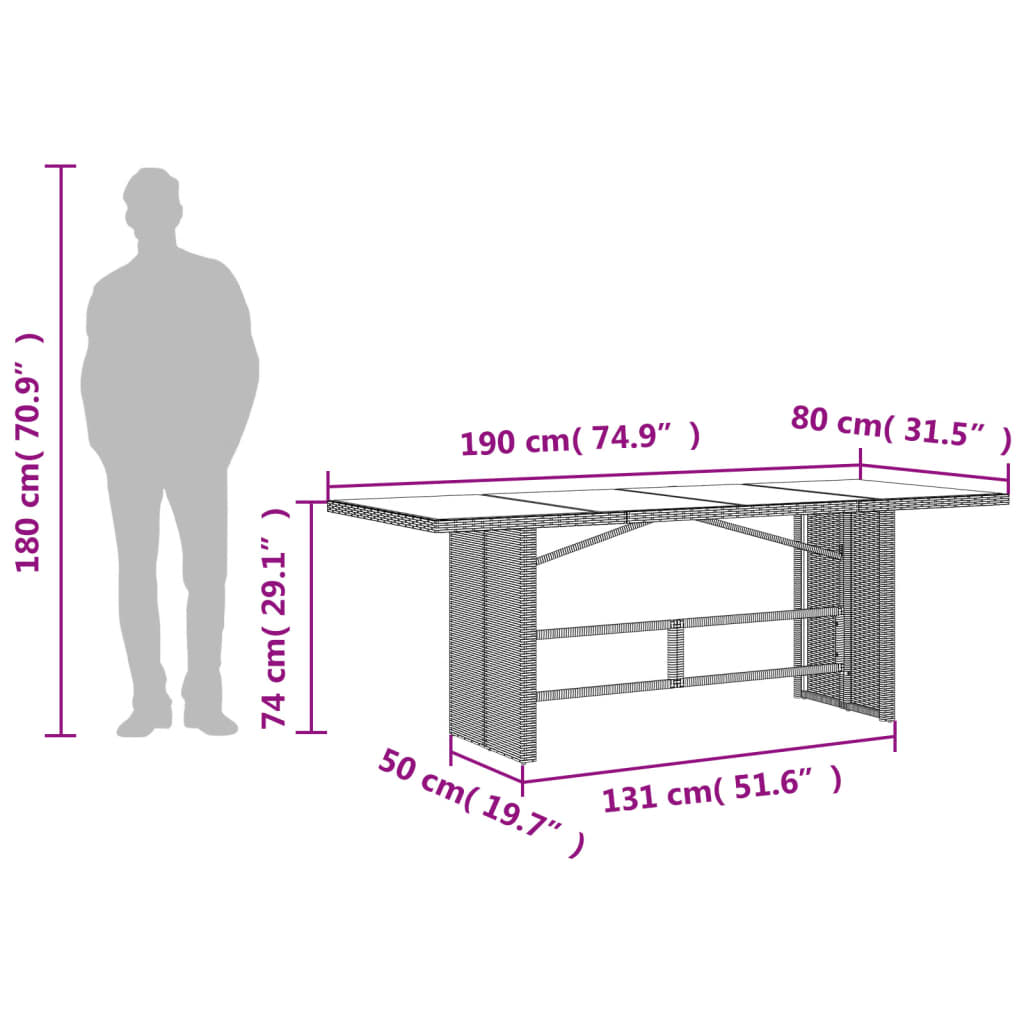 Tuinset – Tuinmeubelset – Loungeset – Terrasmeubels – Balkonset – Verstelbare Rugleuning – Weerbestendig PE-Rattan – Zwarte Kussens
