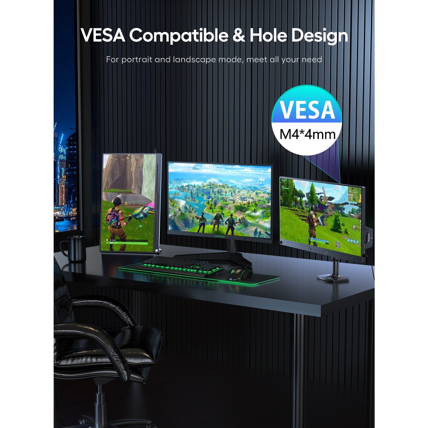 Portable Monitor – Monitor voor Laptop – Extra Scherm Laptop – Draagbaar Beeldscherm – Mini Monitor – 18,5 inch – 120Hz verversingssnelheid – 100% sRGB HDR ondersteuning