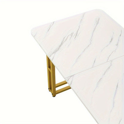 Eettafel – Tafel – Dinertafel – Keukentafel – Minimalistische Tafel – Wit Metalen Frame – Strak Industrieel Design