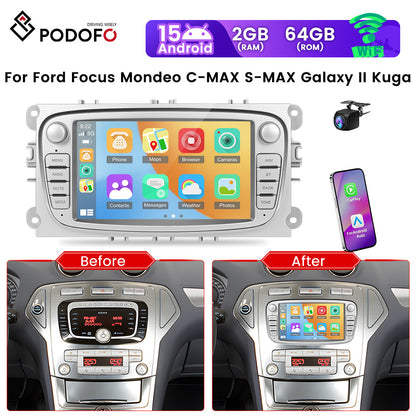 Android 15 Autoradio – Multimedia Systeem – Navigatie Unit – Dashboard Entertainment – 4G+64G Variant – 7 Inch HD Touchscreen – Wireless CarPlay & Android Auto